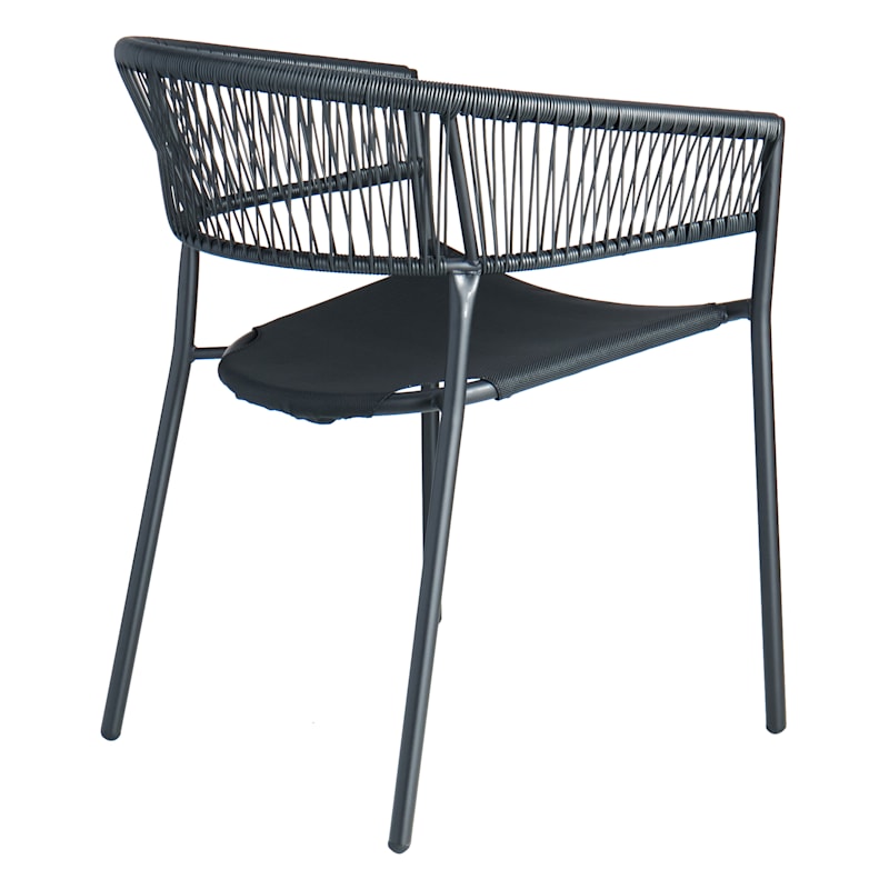 Crosby St. Brody Wicker Outdoor Chair Black