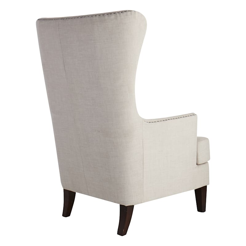 Kori upholstered high 2025 back taupe accent chair