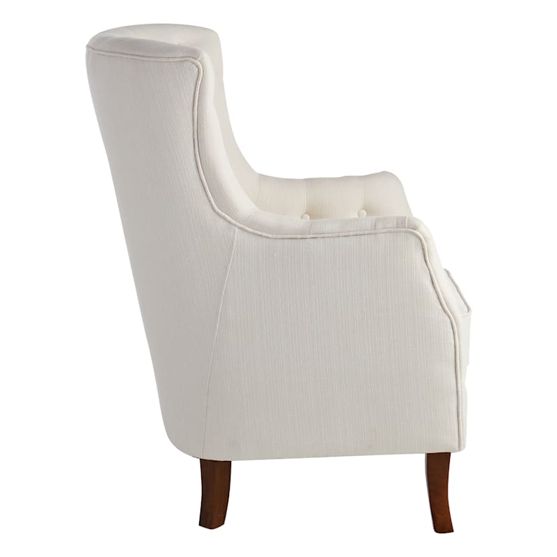 Accent chair white top and grey