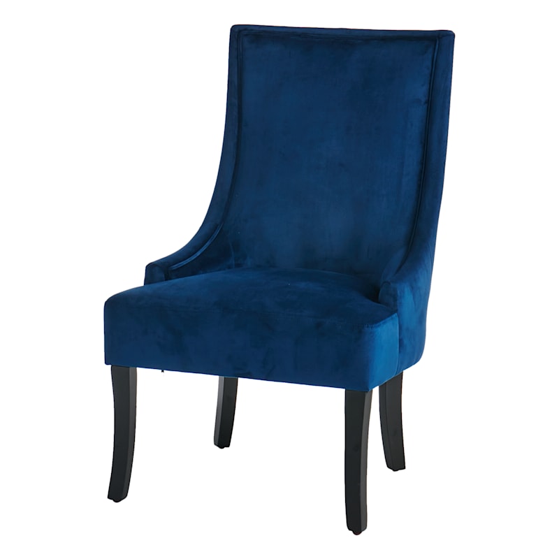Dark navy sales blue accent chair