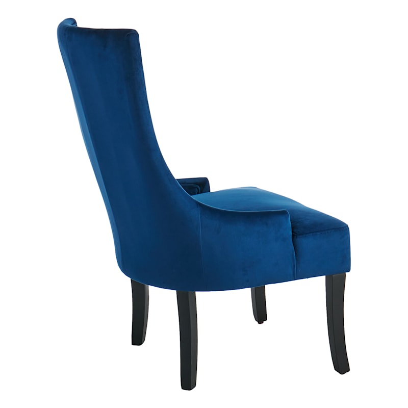 Velvet navy shop blue chair
