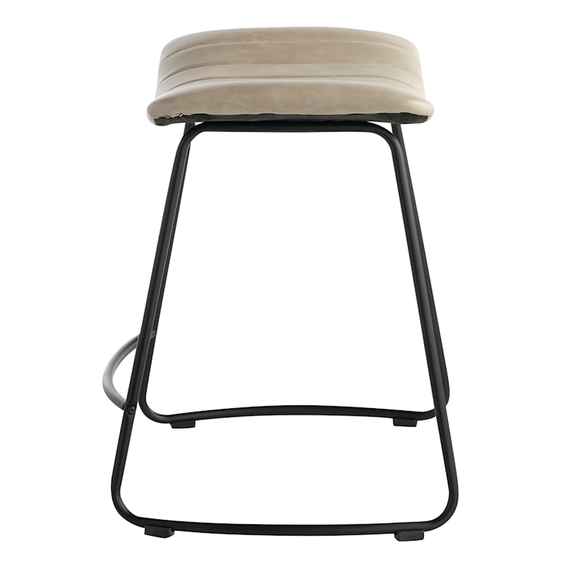 Crosby St. Jude Grey Backless Counter Stool, 24