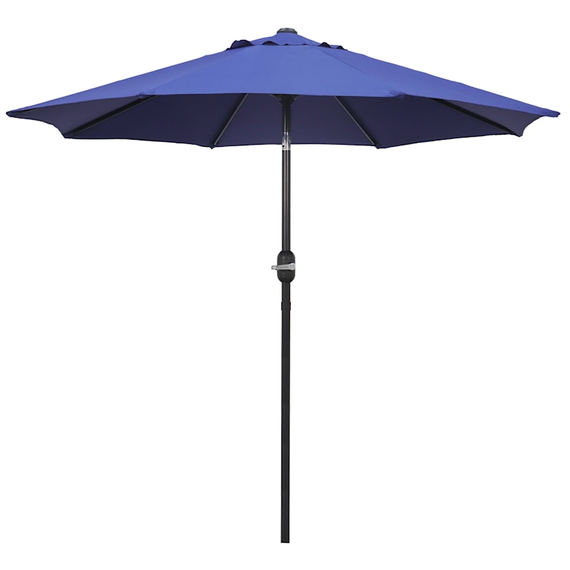 Navy Blue Crank & Tilt Outdoor Umbrella, 7.5'