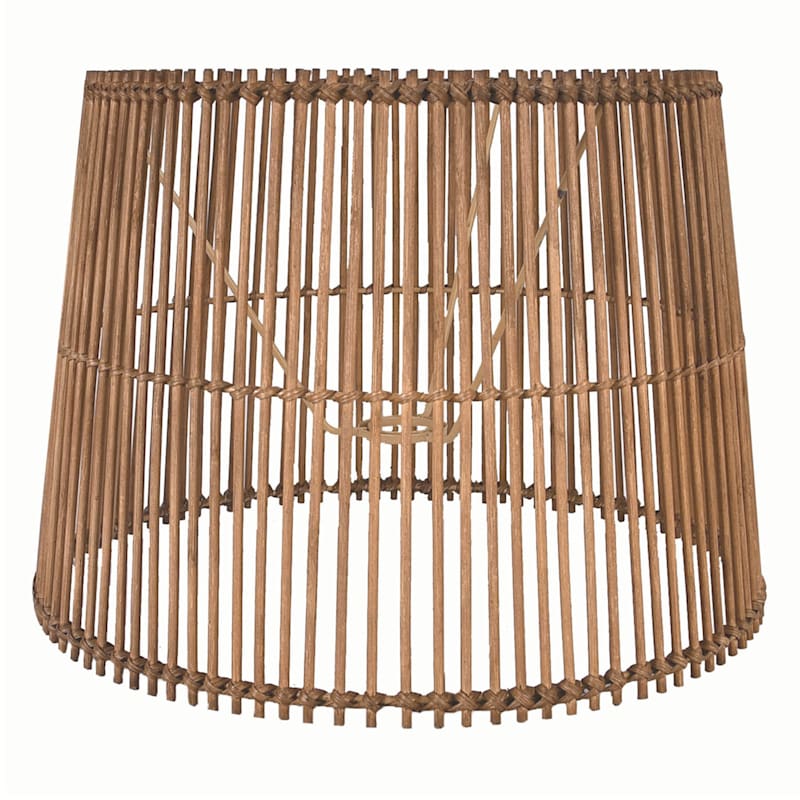 Natural wicker lamp shade sale