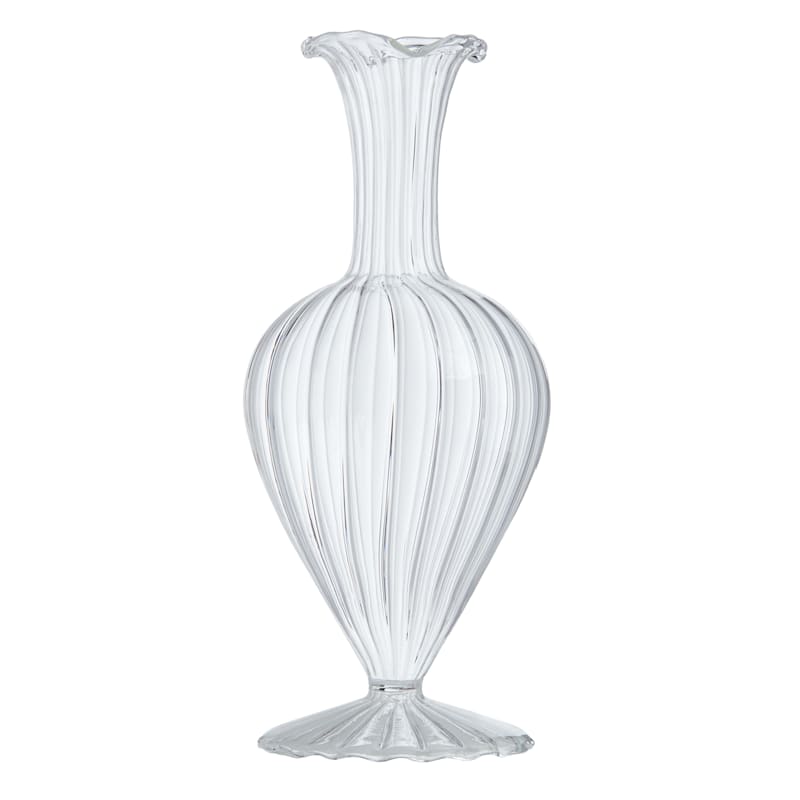Willow Crossley Clear Glass Urn Vase, 7"