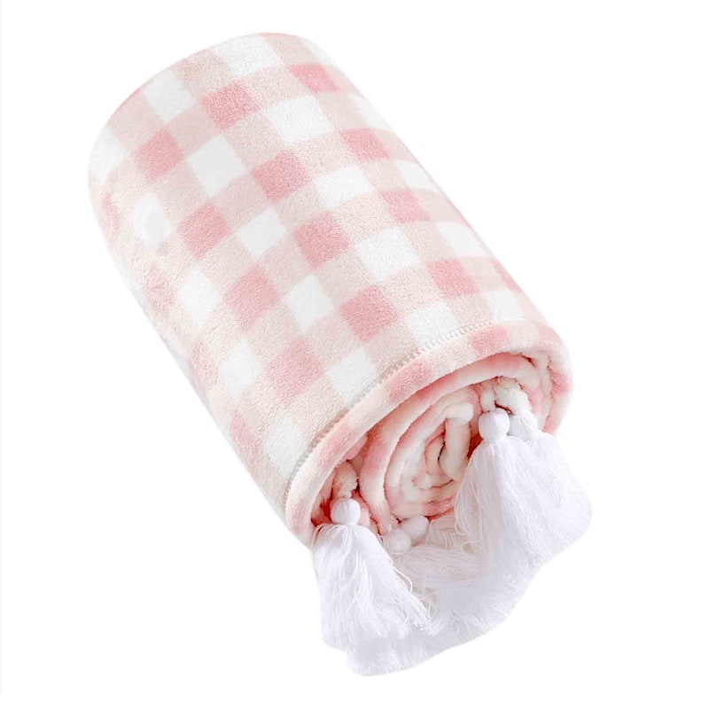 Pink sales gingham blanket