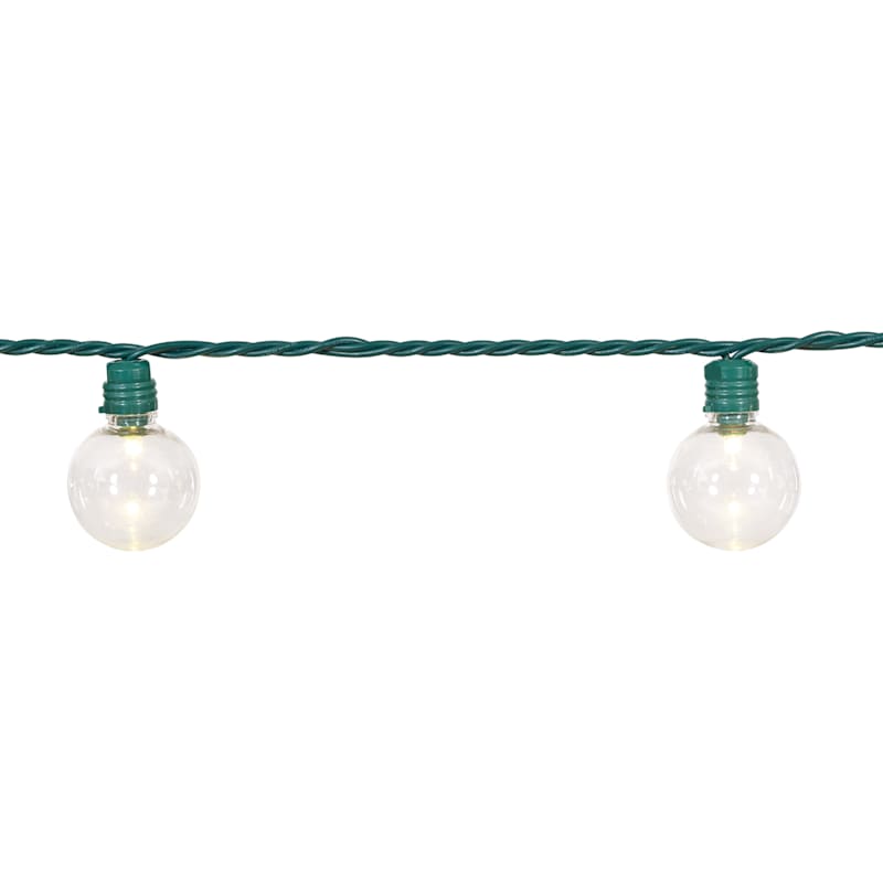 30-Count UL LED G40 String Lights with Green Wire