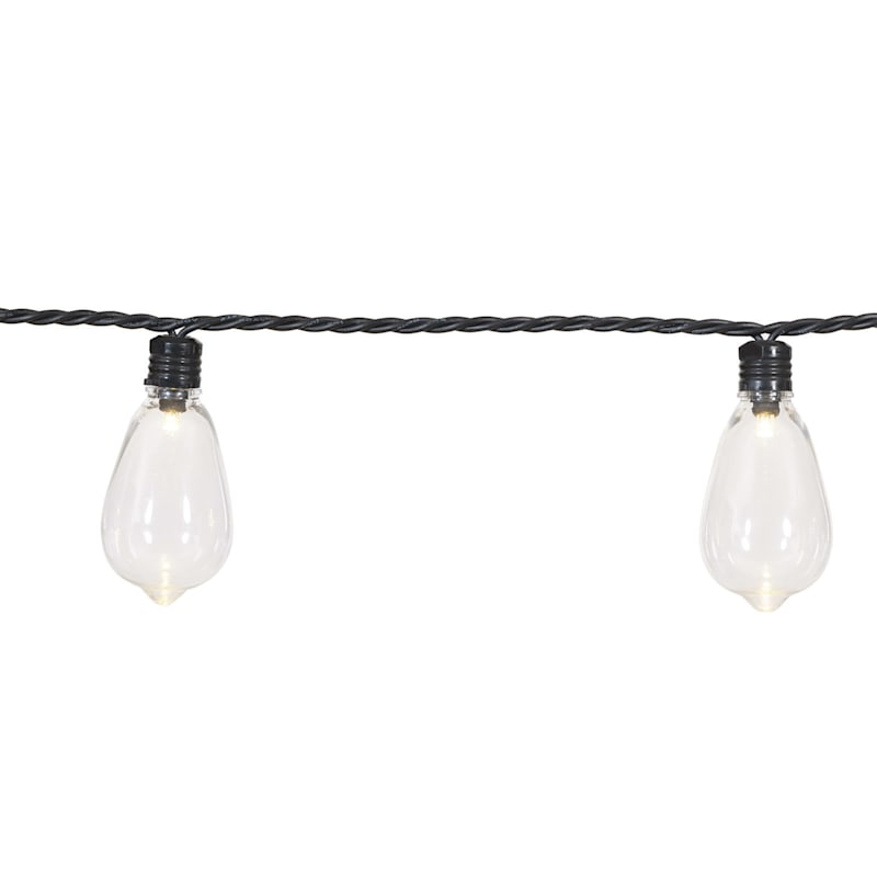 100Count UL LED Edison Bulb String Lights with Black Wire