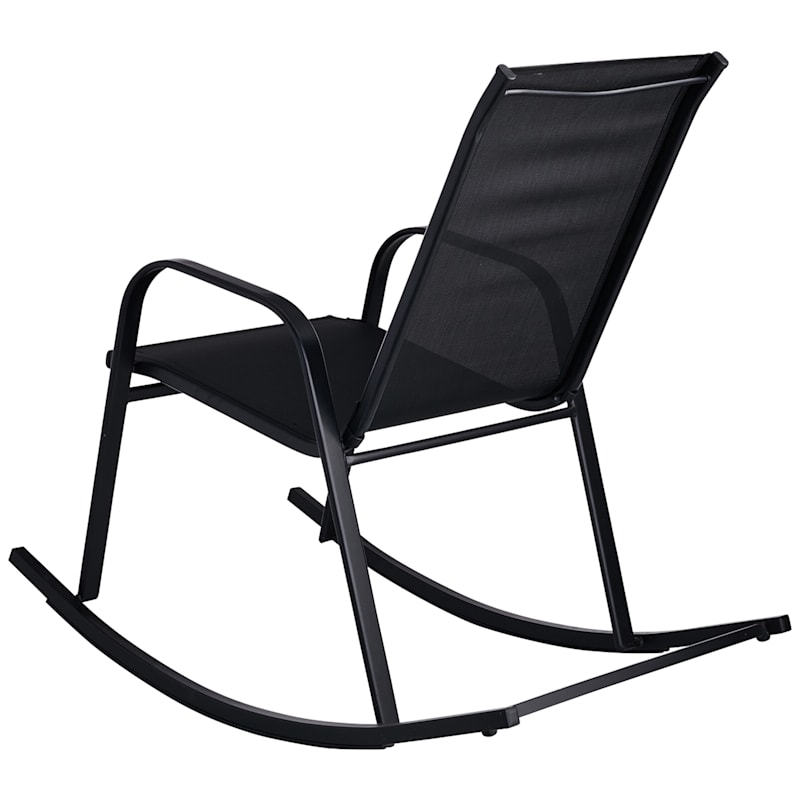 Stackable sling rocking chair hot sale
