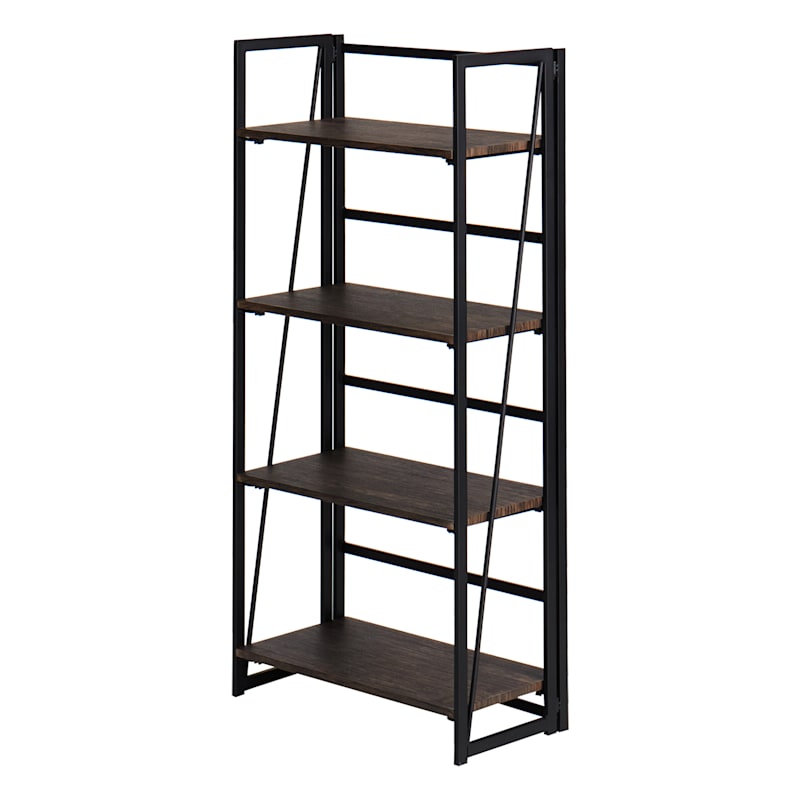 56 4 Tier Crossback Shelf Black - Buylateral