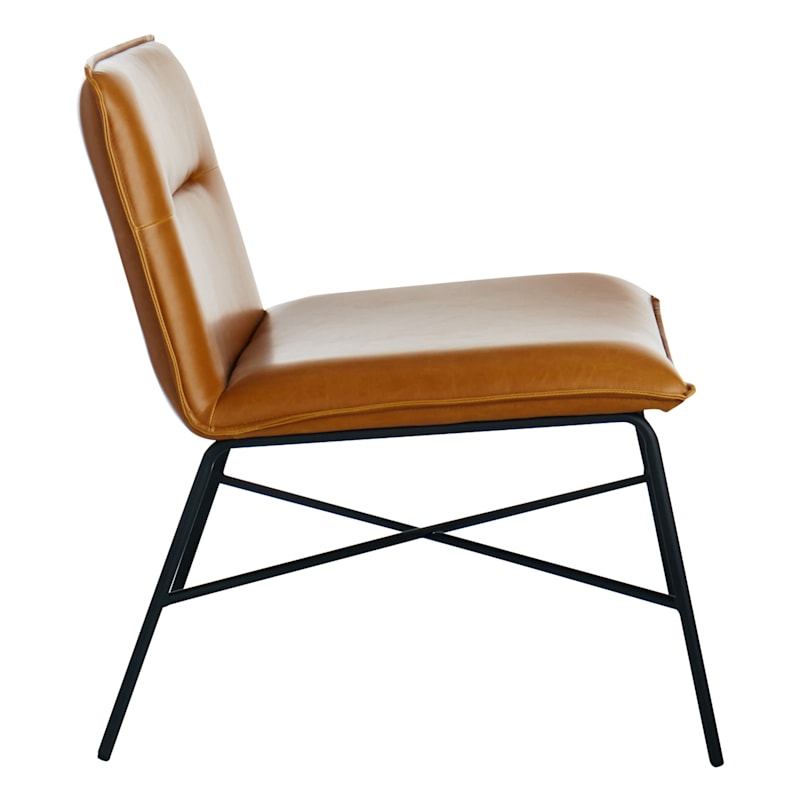 Camel faux outlet leather chair