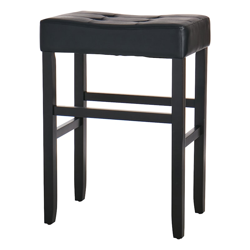Madison leather outlet black counter stool