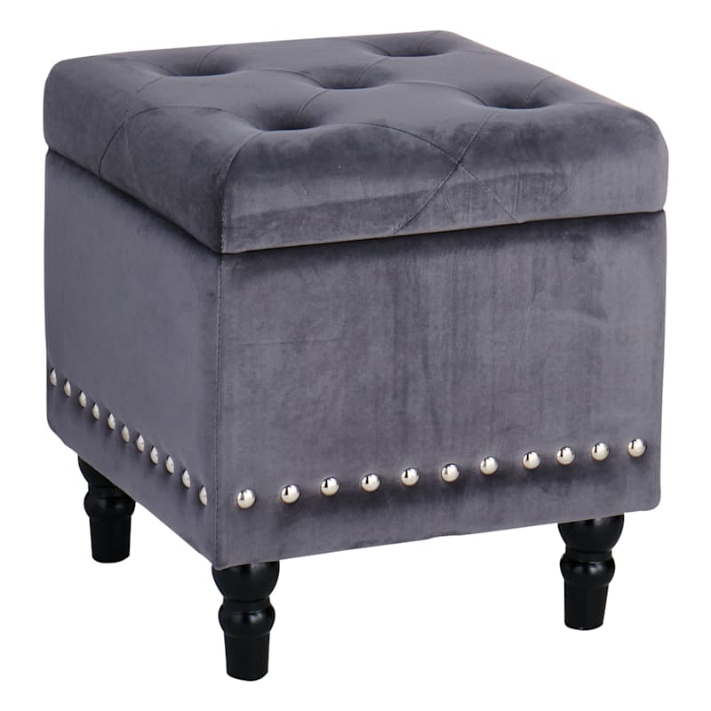 Providence Stanley Storage Ottoman, Navy Blue, Sold by at Home