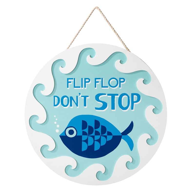 Sunny Club Flip Flop Don t Stop Fish Outdoor Wall Decor 16