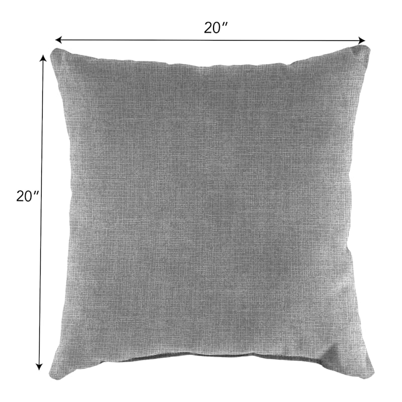 Navy Blue Canvas Oversized Square Outdoor Throw Pillow, 20