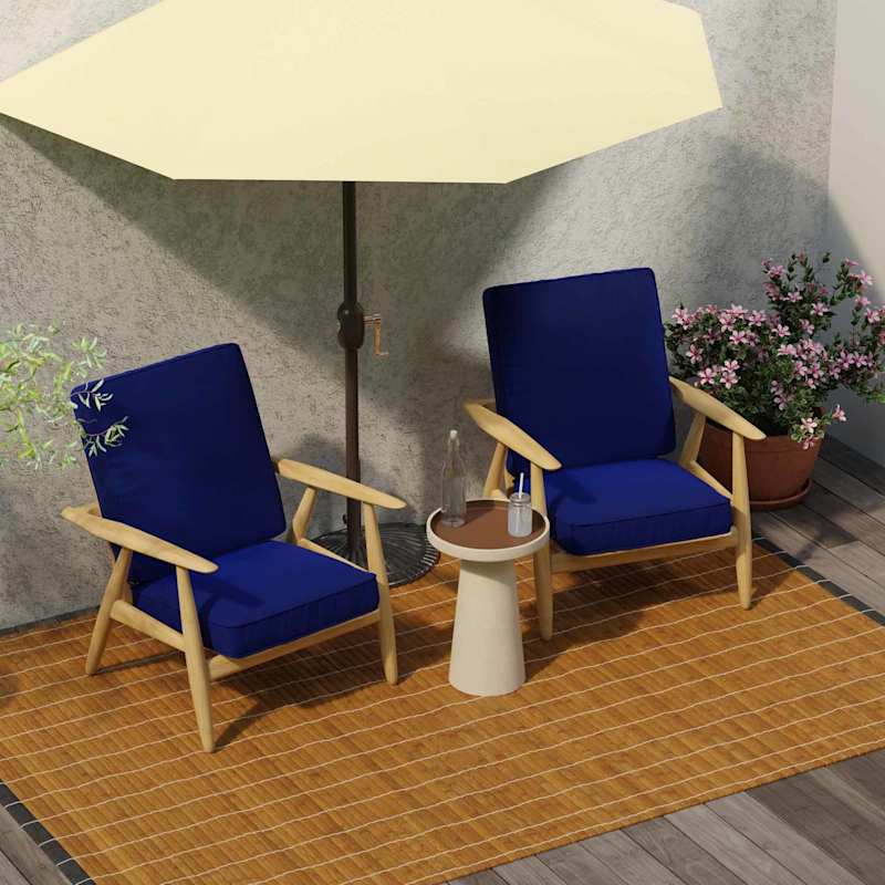 Navy blue sales patio seat cushions