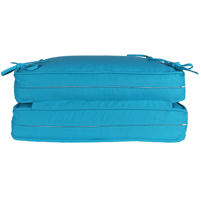 45 x 22.75 Turquoise Blue Rectangle Outdoor 2-Piece Deep Seat Cushion，100%  Polyester - AliExpress