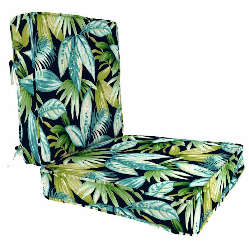 Navy blue deep seat hotsell & back cushion set