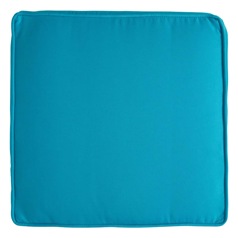 Turquoise Canvas Gusseted Outdoor Deep Seat Cushion