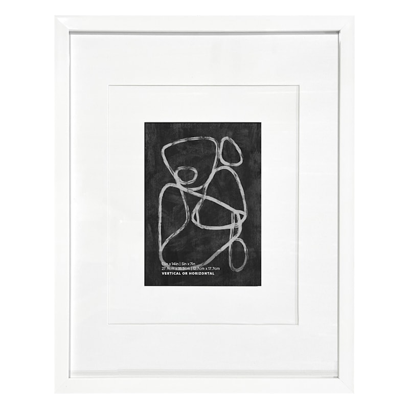 White Double Mat Wall Frame, 11x14