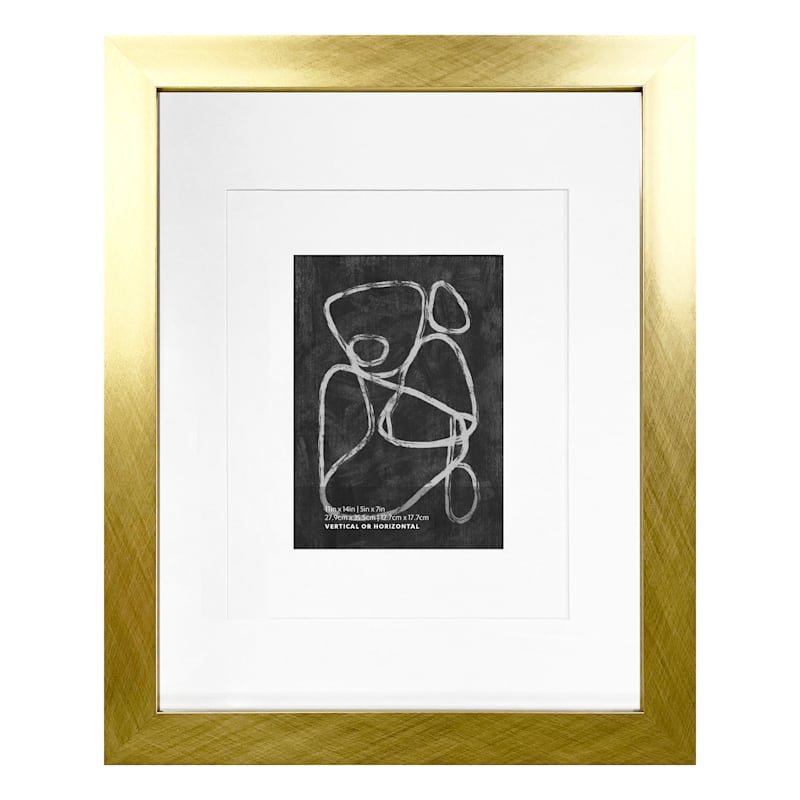 Gold Double Mat Wide Wall Frame 11x14