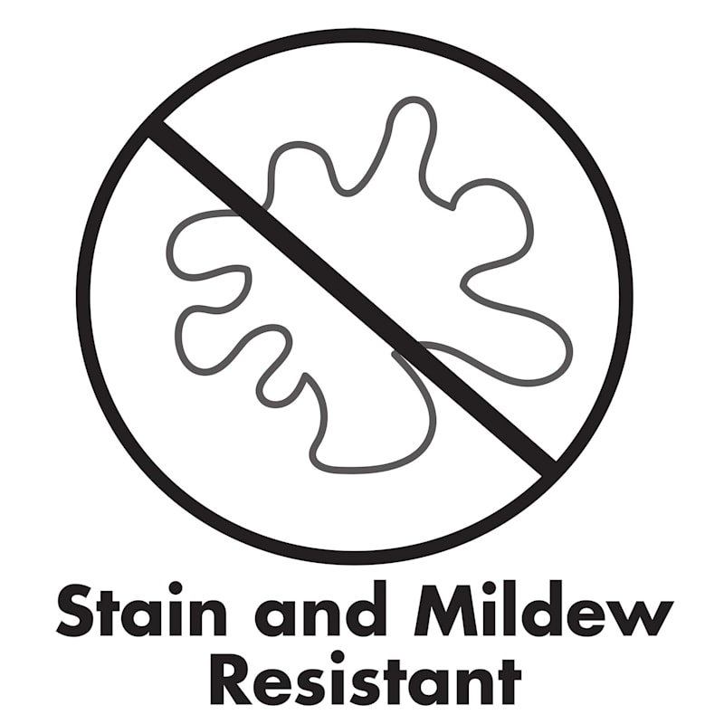 Black Canvas Outdoor Hinged Chair Cushion