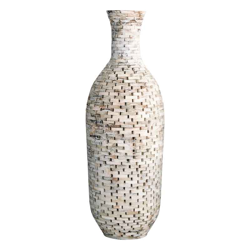 Acacia Recycled Bottle Floor Vase, 36.5"