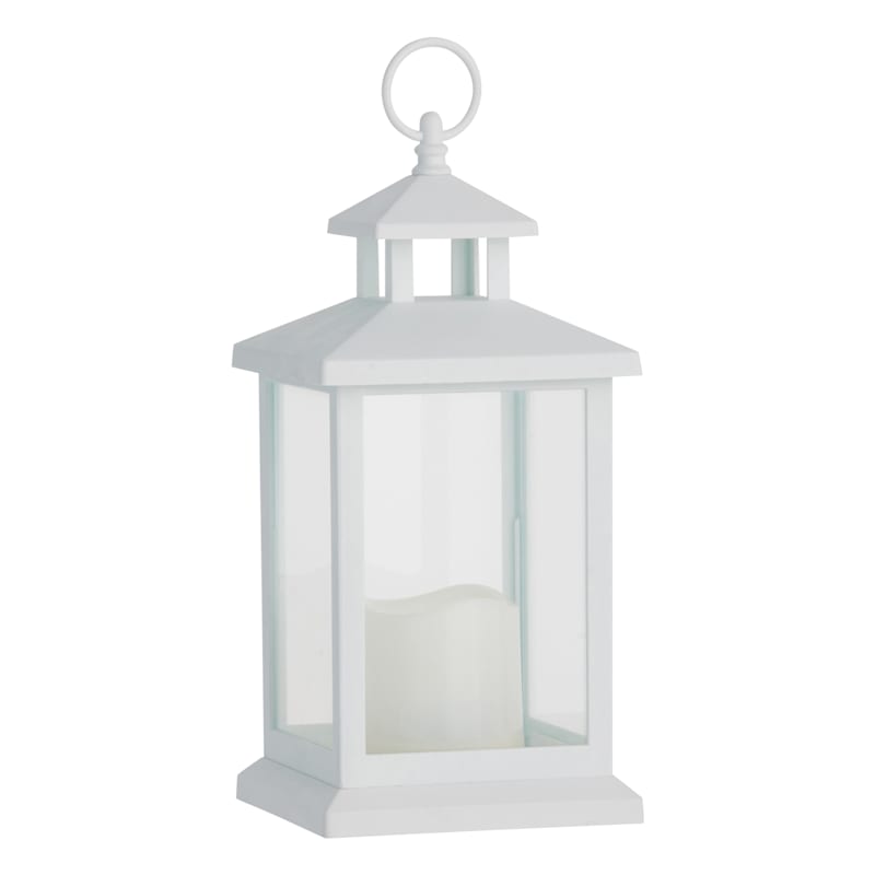White LED Lantern with 6 Hour Timer, 12, Sold by at Home