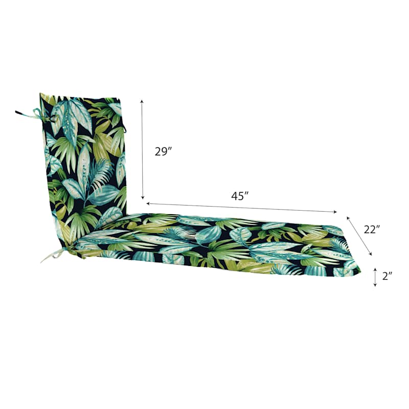 Seneca Navy Blue Basic Outdoor Chaise Lounge Cushion