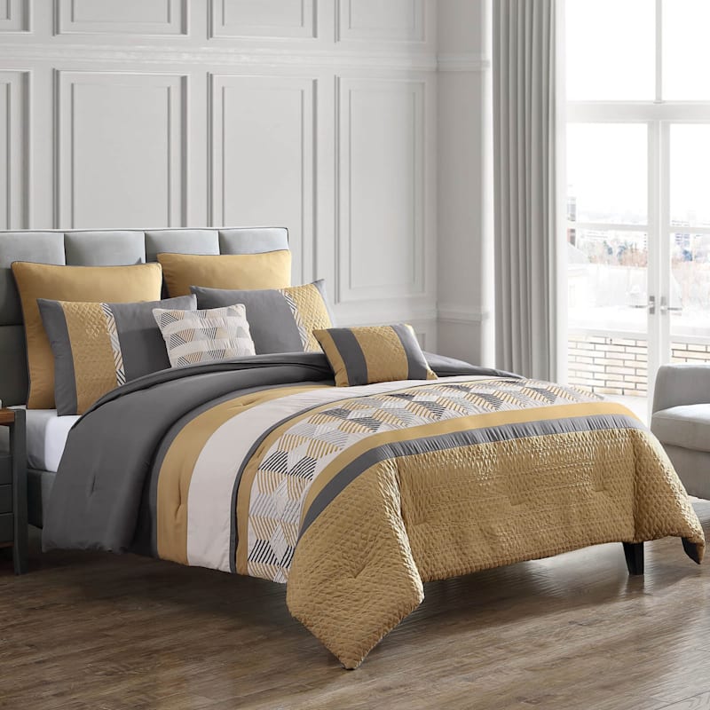 Yellow and 2025 gray comforter sets