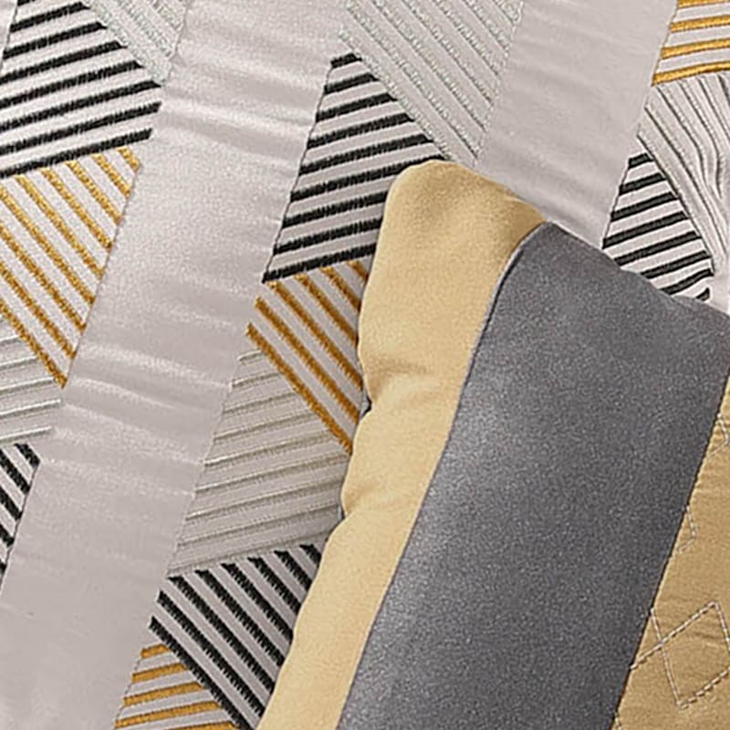 7Piece Davin Yellow & Grey Comforter Set, King