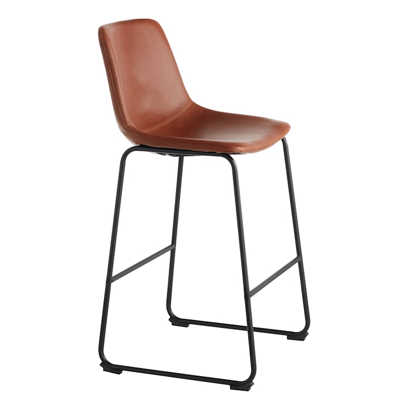 Faux Leather Bar Stool Cushion - Walter Drake