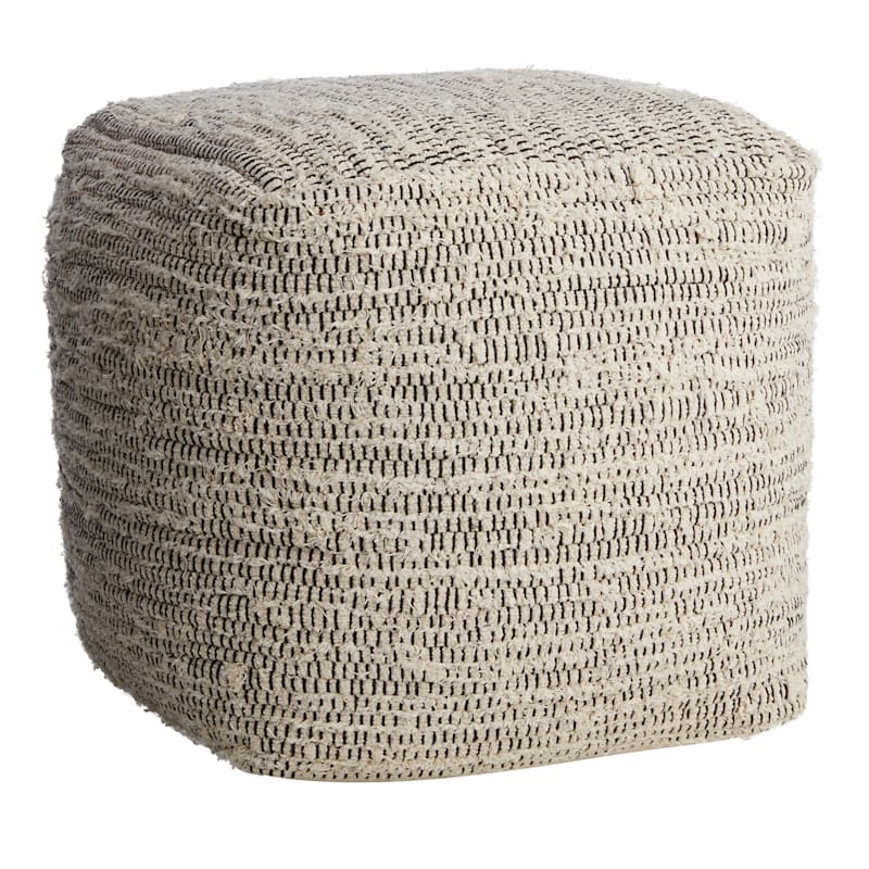 Cream pouf ottoman deals