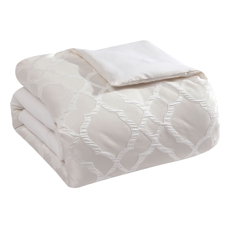 7Piece Tricia Neutral Comforter Set, King