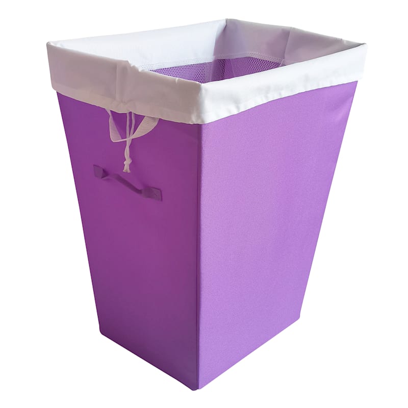 Purple Rectangle Tapered Laundry Hamper