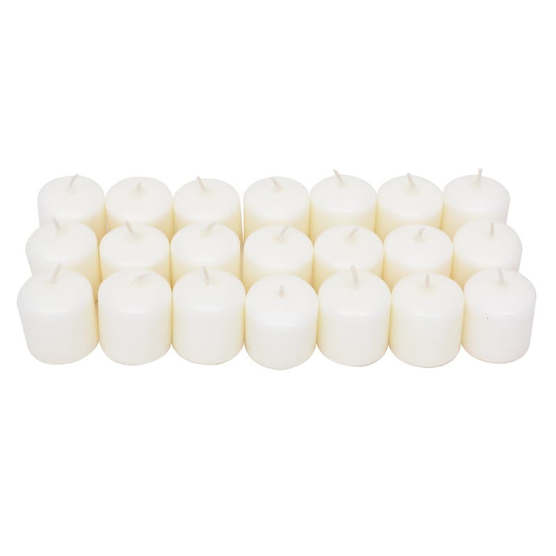 21Pack Ivory Unscented Votive Candles