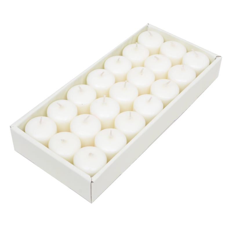 21Pack Ivory Unscented Votive Candles