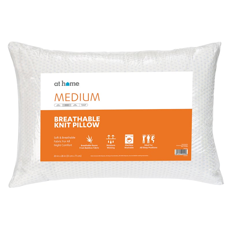 Zen Breathable Jumbo Bed Pillow, Standard/Queen