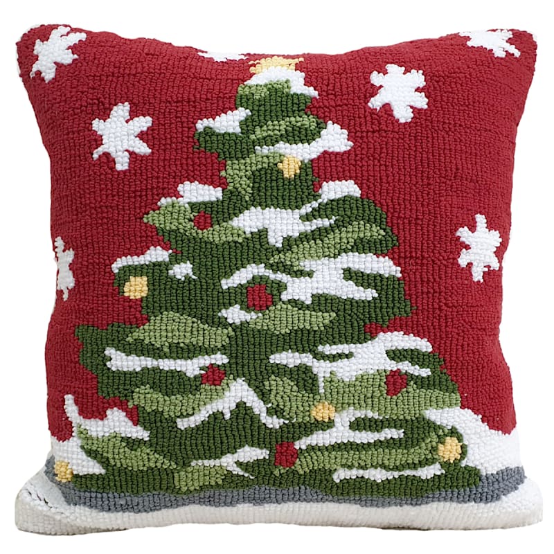 Mainstays Solid Chenille Decorative Pillow Set, Red, 18 x 18, 2 Pieces