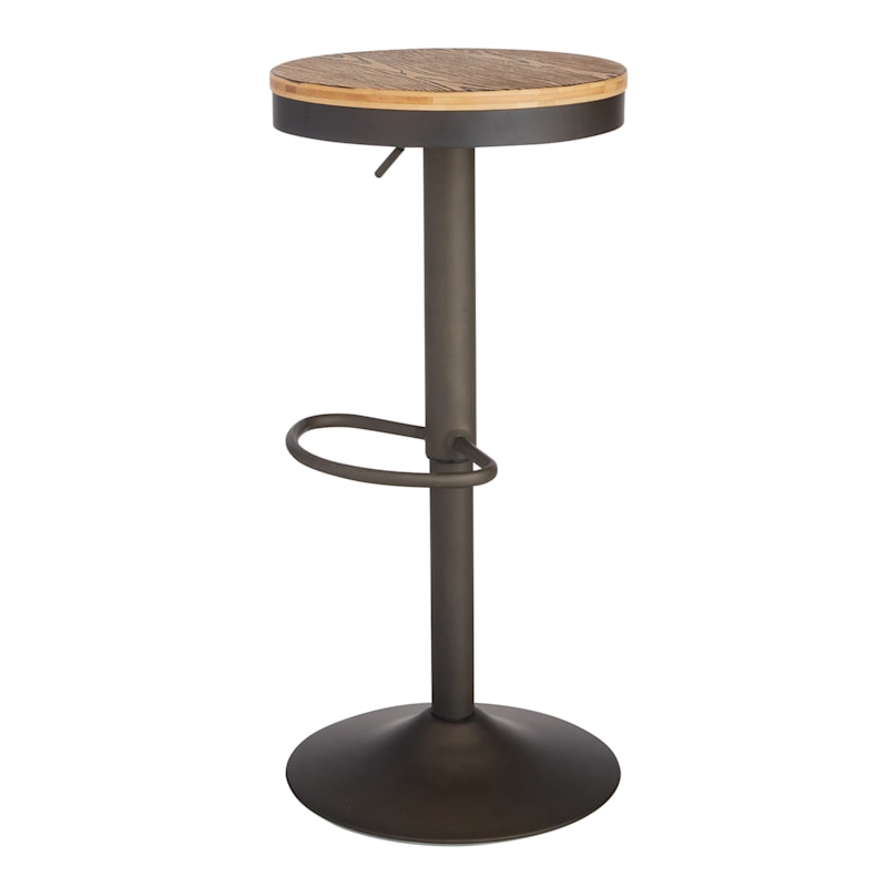 Dakota Adjustable Modern Industrial Backless Barstool 29