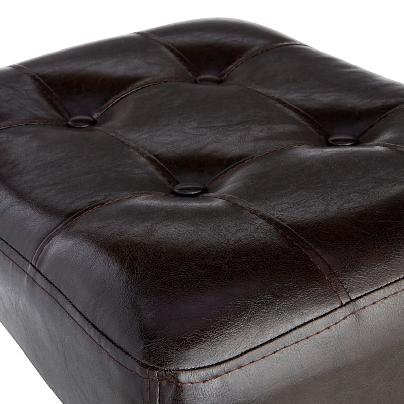 Madison leather 2025 black counter stool