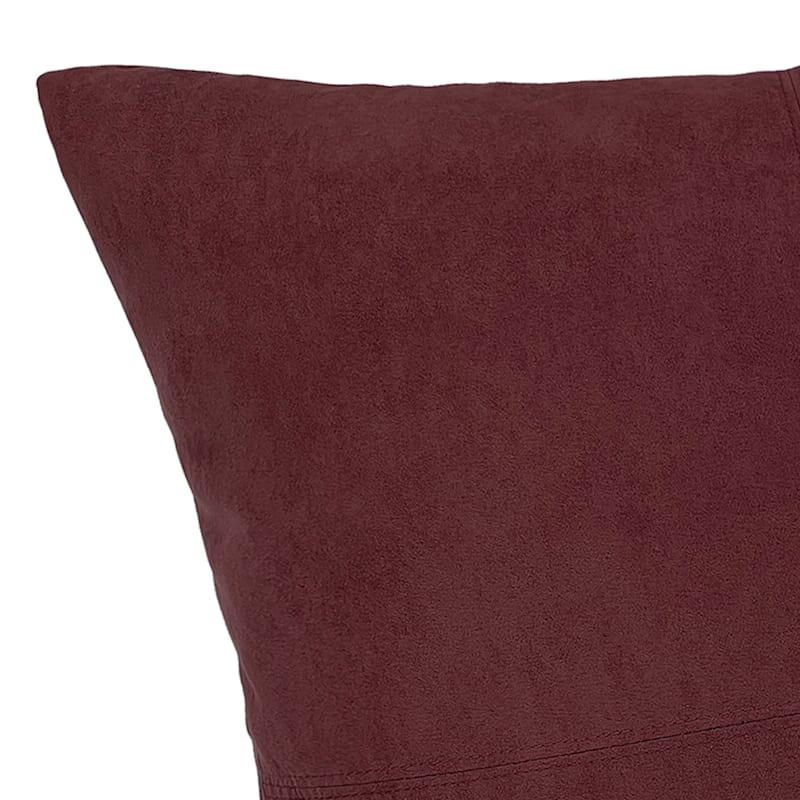 Mulberry Torrey Faux Suede Throw Pillow, 24"