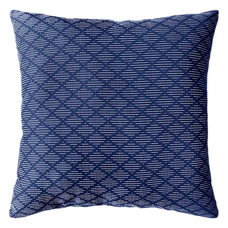 Blue textured throw sales pillow