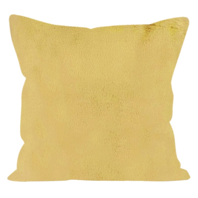 Orange faux fur new arrivals pillow