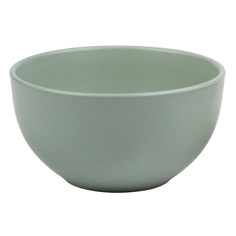 Set of 4 Green Stoneware Cereal Bowl, 5.5"