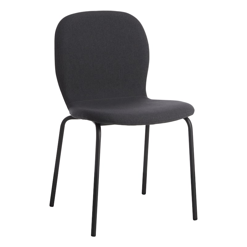 Preston Stackable Dining Chair, Charcoal