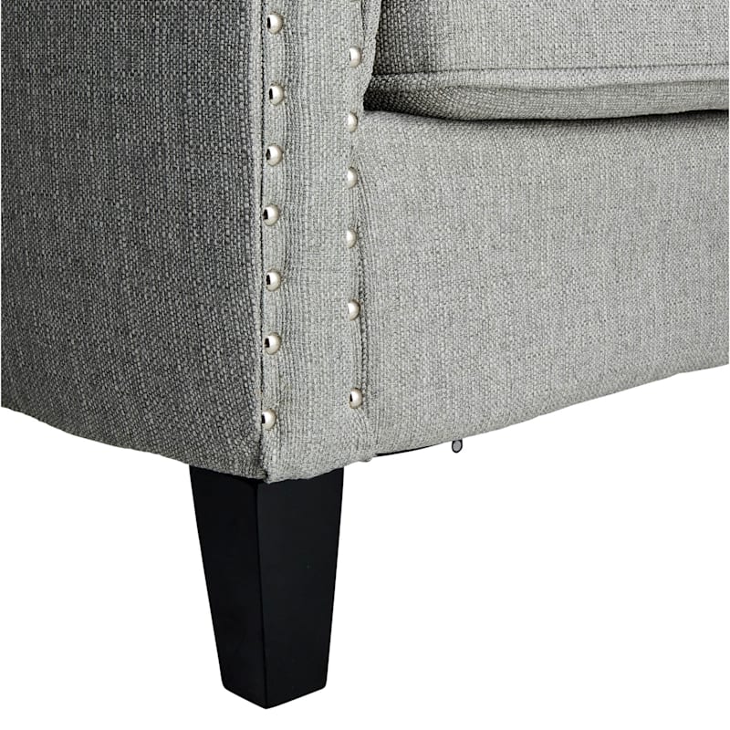 Providence Erica Studded Accent Chair Grey