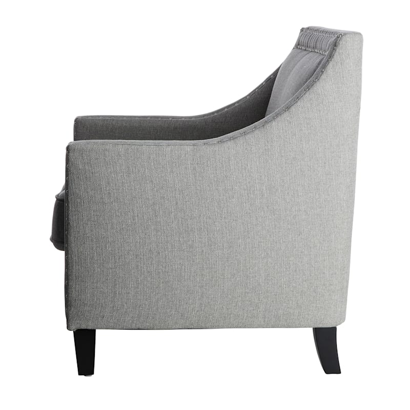 Providence Erica Studded Accent Chair Grey