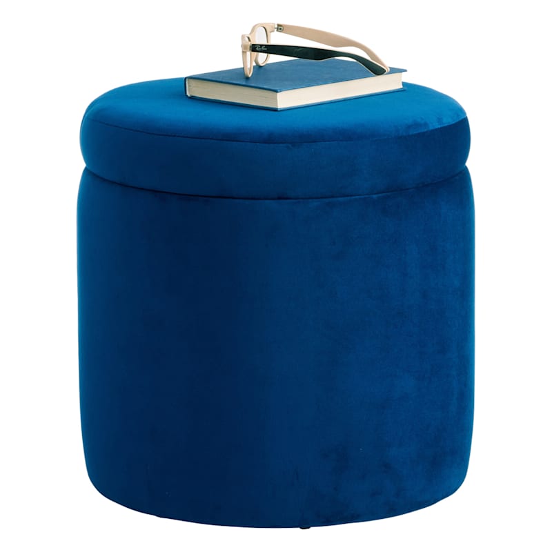 Providence Stanley Storage Ottoman, Navy Blue, Sold by at Home