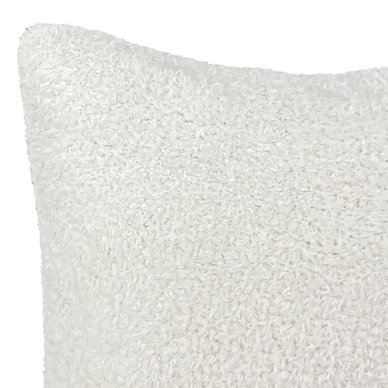 18X18 White Sherpa Throw Pillow